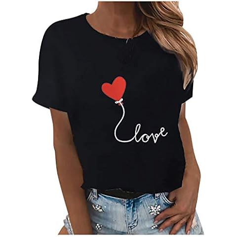 VEMOW Blusa Manga Corta Mujer Estampado Mariposa Cover