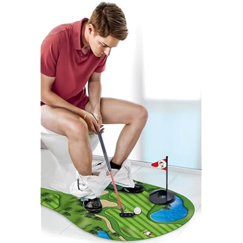 Toilet Golf, Toilet Golf Game Mini Golf - Great Toilet Time - Gag Gifts, Gag Gifts for Men - Funny Dad Gifts, Funny Gifts For Men Boyfriend Brother, White Elephant Gifts For Adults Husband Him Cover