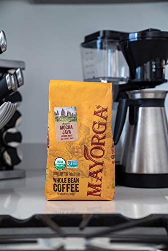 Mayorga Organics Mocha Java, 2lb Bag, Medium Roast Whole Arabica Bean Coffee, Specialty-Grade, USDA Organic, Non-GMO Verified, Direct Trade, Gluten Free, Kosher