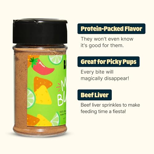 Image of Barkbox Moo Bueno! Beef Liver Dry Dog Food Topper | High Protein Meal Enhancer for Large & Small Breeds | Sprinkle Over Any Kibble