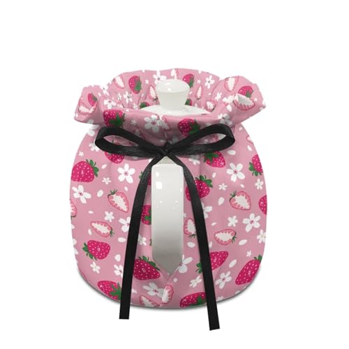 Image of Strawberry Tea Cozies for Teapots Tea Cosy Tea Cover Keep Warm Tea Pot Dust Cover Insulated Kettle Cover for Home Kitchen Decorative Accessories