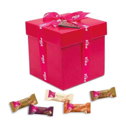 Viba Süße Geschenkbox 70 kleine Minis Nougat Geschenkpackung 700 g