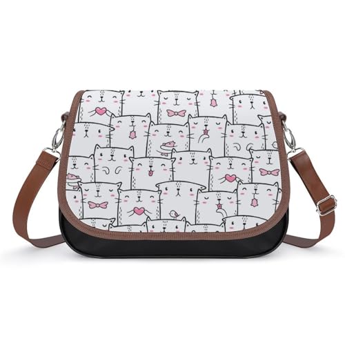 Sac messager chats gribouillis le cadeau d'anniversaire parfait