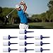 GRCFUMO 10 Pcs Tees Brush Type, Tee More Distance Brush, Plastic Brush, Unbreakable Tee Brush, More Distance and Low Resistance for Driver Training (Blue and White Hair)