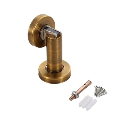 Luercher Brass Door Stop Door Stopper Magnetic Door Stop With Screws Premium Stainless Steel Stronger Mount Magnetic Doors Catch(Brass)