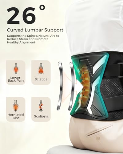 Duoorra Back Brace for Men & Women Lower Back Pain Relief, Sciatica Pain Relief, Herniated Disc, Scoliosis-Breathable Back Support Brace with 26° Ergonomic Bionic Curve Support Stays — view 2