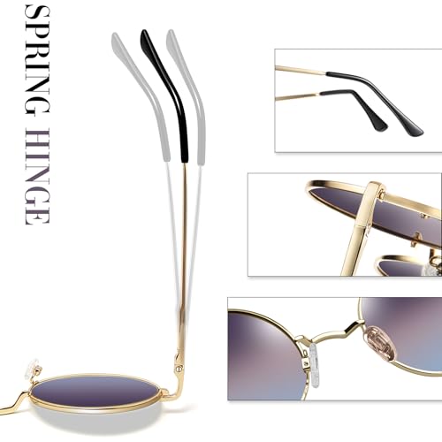 Image of Joopin Small Round Sunglasses Hippie Circle Sun Glasses UV400 Protection