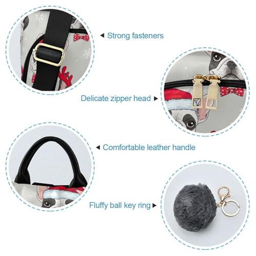 Sac à dos tendance imprimé bouledogue fermeture éclair arrière - 5