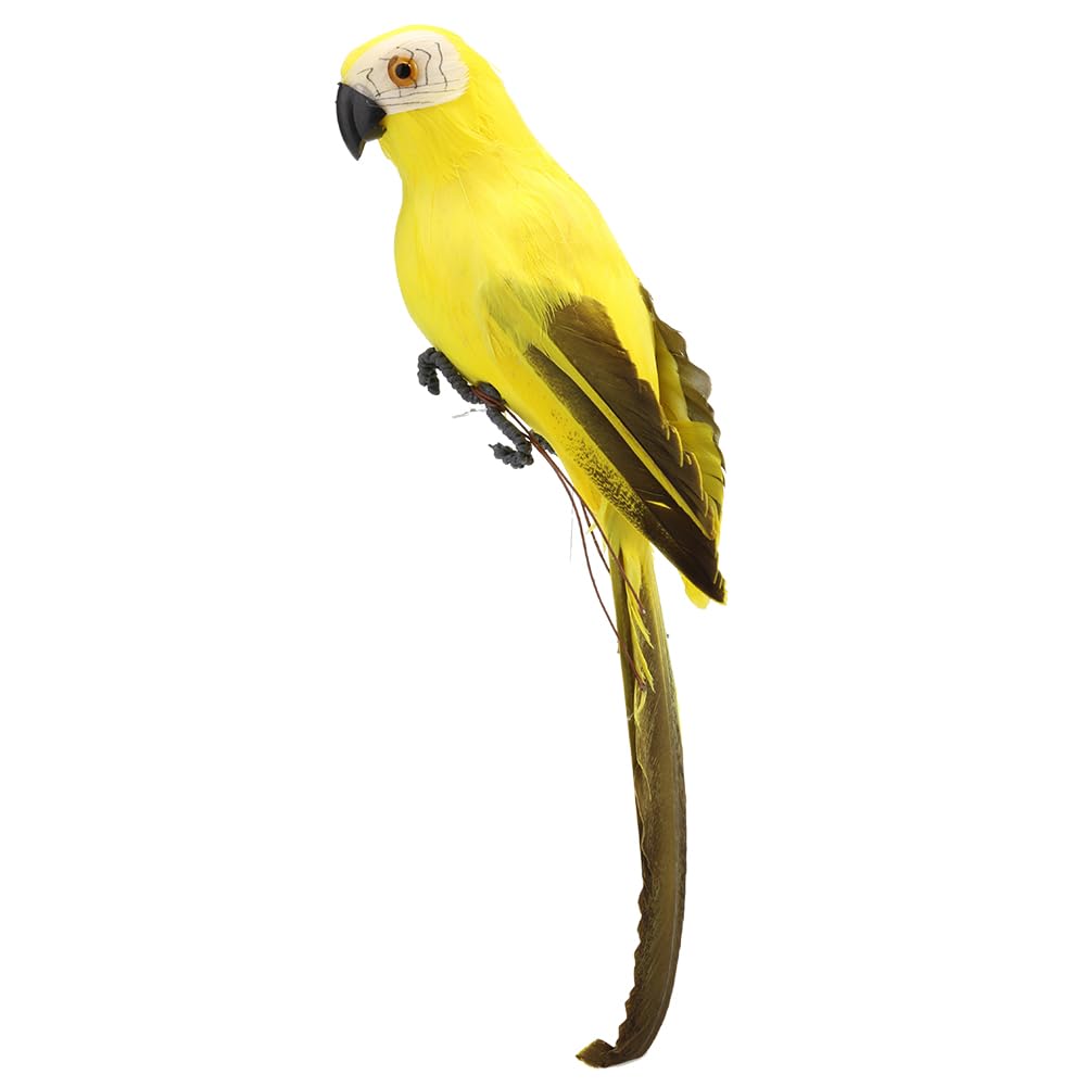 Artificial Simulation Foam Bird Handmade Simulation Parrot Lawn Figurine Ornament Creative Foam Feather Artificial Parrot Fake Animal Bird Garden Birds Prop Decor Home Ornament