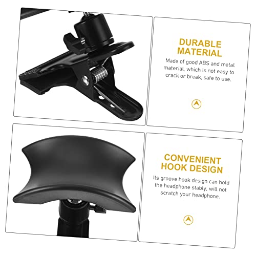 Vaguelly 3 Pecas suporte para fone de ouvido montagem de fone de ouvido sob a mesa organizador de me