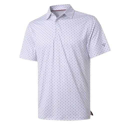 Men's Golf Shirts Dry Fit Short Sleeve Print Performance Moisture Wicking Patterned Polo Shirt for...