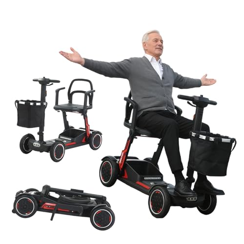 Scooter Eléctrico De Lujo para La Movilidad, Ligero, con Chasis De Aleación De Magnesio Y Aluminio, Autonomía Máxima De 25 Km,Carrocería Ultraligera. Ideal para Personas Mayores. 30A