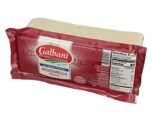 Generic Galbani, Low Moisture Part Skim Mozzarella Cheese Block, 5 lb,