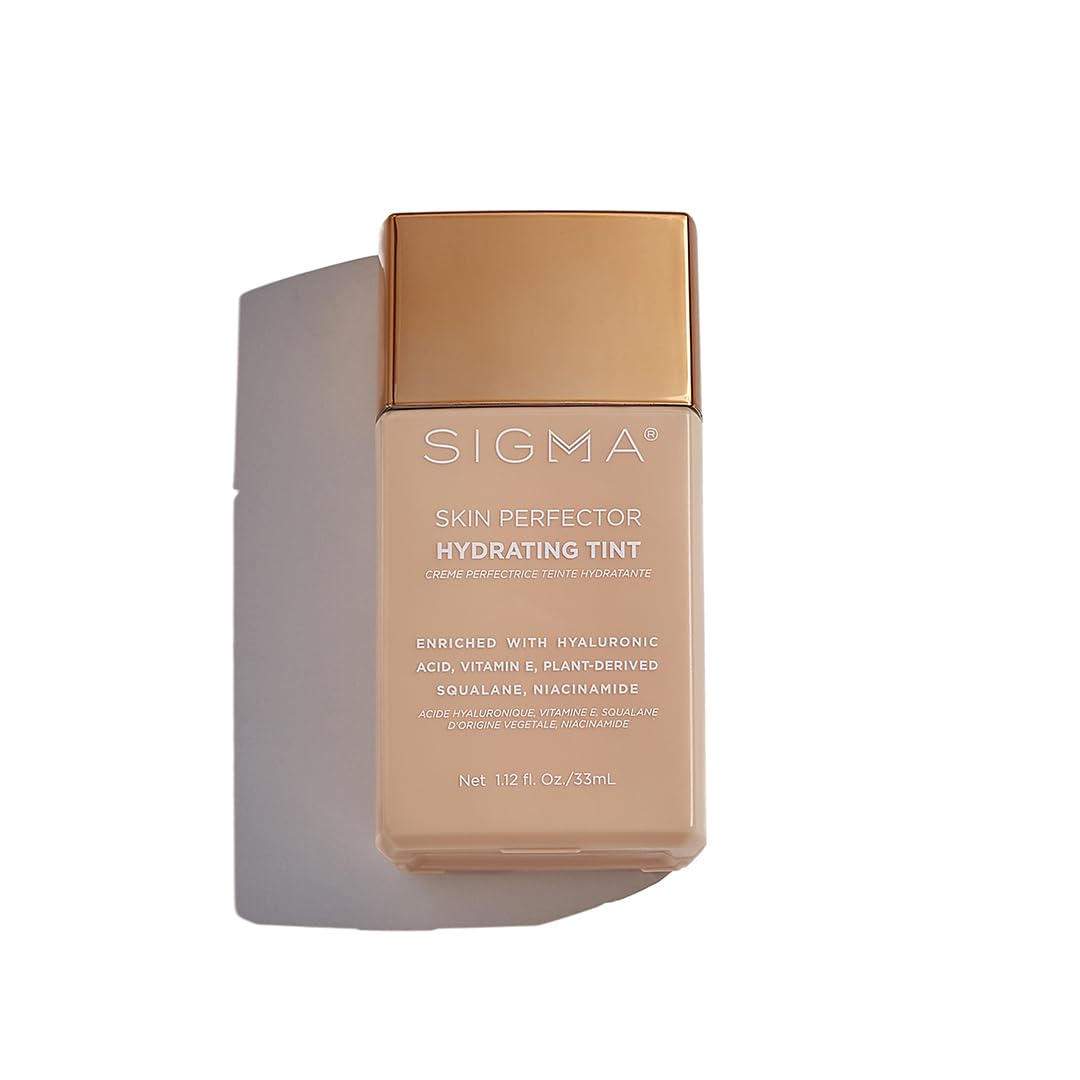 Sigma Beauty Skin Perfector Hydrating Tint (2 - Light Beige Tint) — Skin Tint Foundation for Lightweight, Buildable Coverage, With Hyaluronic Acid, Niacinamide Serum, and More