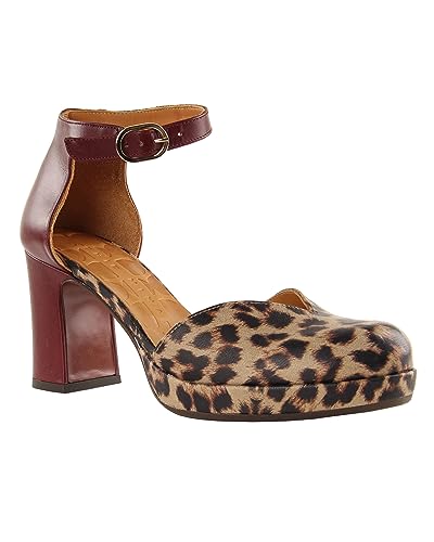 Chie Mihara Damaho Panter40, Bomba Mujer, Brown Sand Burgundy, 40 EU