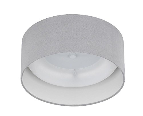 Preisvergleich Produktbild Trio Leuchten LED-Deckenleuchte Raphael, Velour-Schirm grau 673911411