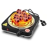 Punvot Encendedor de Carbón Hornillo Cachimba Electrico, 1000 W Quemador de Carbones Eléctrico, Cable de 150cm de Largo Portátil para Camping Barbacoa Encendedor de Carbón de Coco, Carbón de Bambú