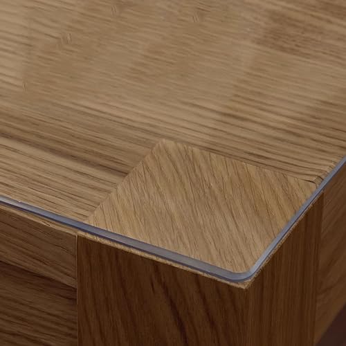 Protecteur de table en plastique PVC transparent 2mm pour bureau et commode - 4