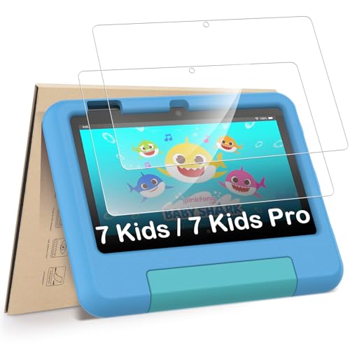 Hianjoo 2-Pack Screen Protectors Compatible with 7 Kids/ 7 Kids Pro Tablet 7 (2022 Release) Tempered Glass [HD Clarity] [9 Hardness] [Easy Installation]