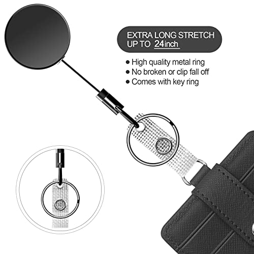 Teskyer Heavy Duty Retractable Badge Reels, Retractable Keychains, Metal Badge Holder With Belt Clip Key Ring For Name Card Badge (Diameter: 1.25 In, Pack Of 3, Round) #TOP7