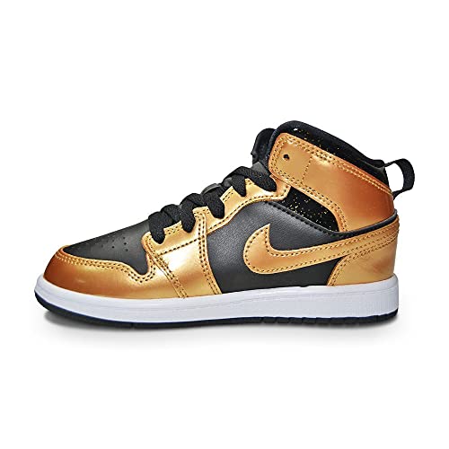 Jordan Preschool 1 Mid SE PS DR6968 071 Metallic Gold - Size 3Y2