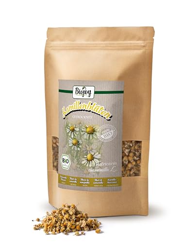Biojoy BIO-Kamillenblüten (100 g), getrocknet und ganz, Kamillentee (Matricaria chamomilla)