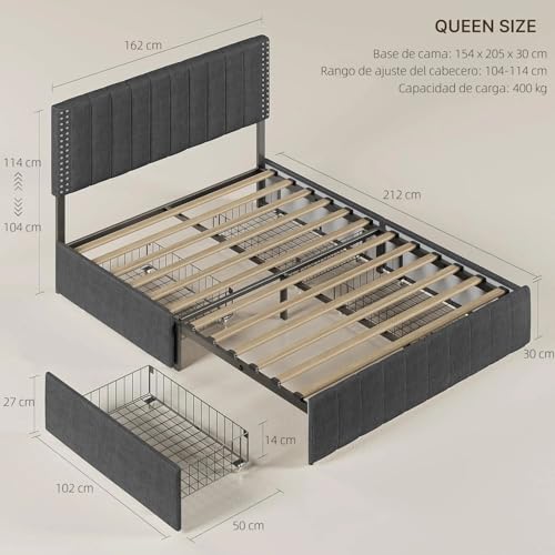 Opiniones de Base para Cama King Size Con Cajones disponible en línea. 26 Imagen adicional