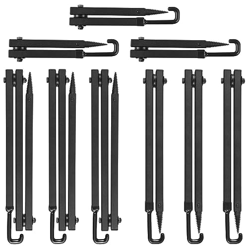Sadnyy 9 Pcs Tree Stand Bow Hanger Hunting Accessories Bow Stand Climbing Outfitters Hanger for Hunting Archery Outdoors Sports(Black, 13