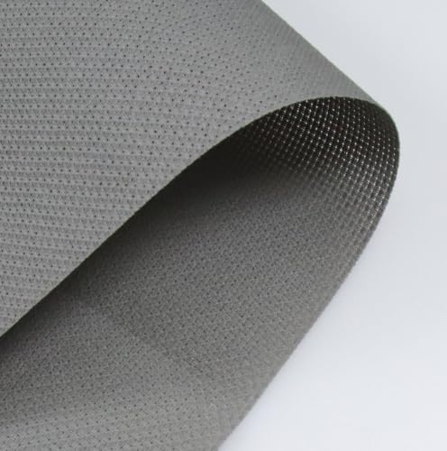 Image of KCS 16CT Counted Cotton Cross Stitch Aida Cloth Fabric (Medium Grey, 59 inch x 1 Yard)