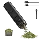 PINVOK Electric Spice Grinder, Automatic Small Portable Herbal Machine & Spice Mill,USB Rechargeable Grinding Up to 1 Gram(Black)