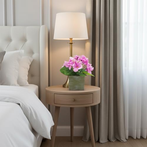 Image of KARP Artificial Potted Plants, 20Cm Height Mini Pink Hydrangea Flower Plant with Pots Home Decor, Indoor Artificial Ornamental Plant for Living Room, Office Desk & Bathroom, Decorative