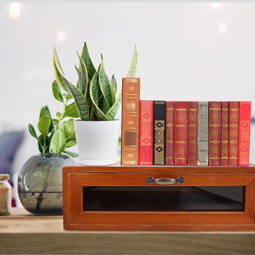 Support pour écran d'ordinateur et boîte de rangement bureau fer rétro - 5