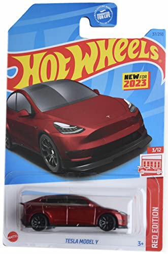 Hot Wheels Tesla Model Y, Red Edition 3/12 miniatura 1