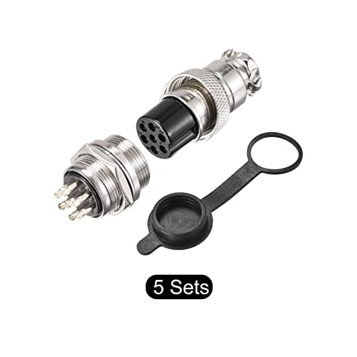 Conector de aviación GX20 de 7 pines metálico pack 5 miniatura 5