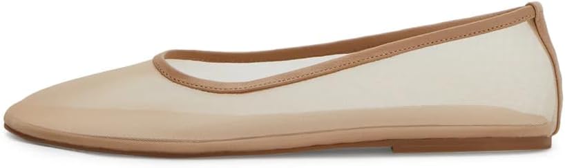 Mesh Ballet Flats Shoes for Women Round Toe Slip on Ballerina Casual Work Flats Low Heel Comfortable Soft