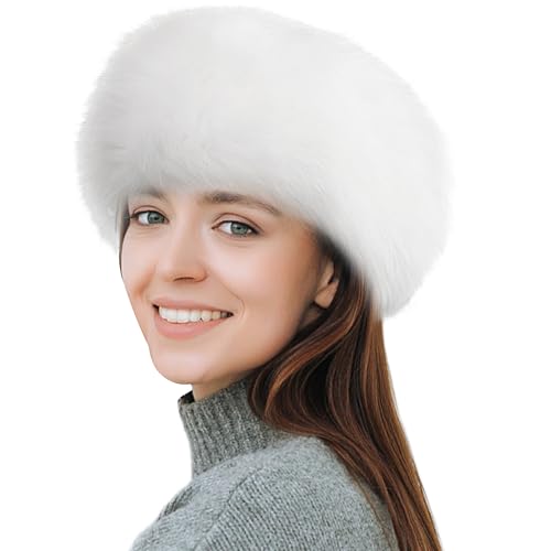 What to Wear for Plus Size Women Outfit in Winter: 35 Best Winter Outfit for Curvy Women 6 Syhood Women Faux Fur Headband with Elastic Fluffy Winter Earwarm...