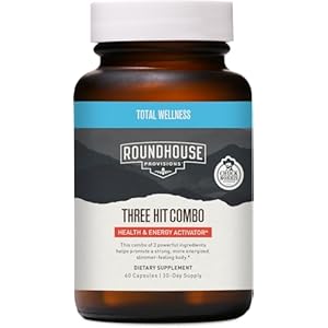 ROUNDHOUSE PROVISION Three Hit Combo by Chuck Norris – Fat Burner, Energy Booster & Wellness Support – 30-Day Supply (60 Capsules)