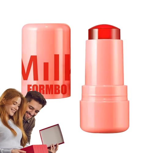 Eoixuqba Jelly Blush Stick, Rubor De Gelatina De Leche, 3g Water Jelly Tint Stick, Cooling Water Jelly Tint Milk, Colorete Barra Gelatina Leche, Milk Makeup Jelly Blush, Rubor En Barra Jelly