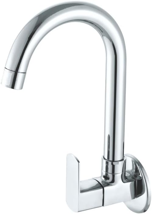 R-tec Kitchen Sink Cock Tap 360 Degree Revolving Spout with Wall Flange