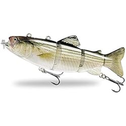 Señuelos Lures ods lure Señuelo de natación robótico USB recargable luz LED 4 segmentos multi articulado Swimbait Inteli autopropulsado señuelo de pesca eléctrico (363)