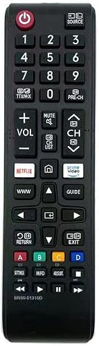 Replacement Remote Control Compatible For Samsung TV BN59-01315D Television For All Samsung Tv LED QLED UHD Frame Curved Solar Hdtv 3D 4K 8K Smart TVs,