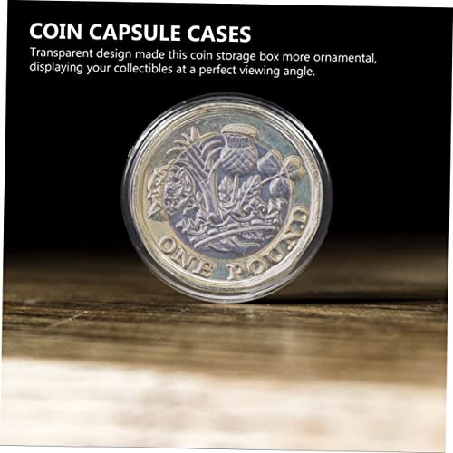 Caja plástica transparente para monedas 100 unidades miniatura 7