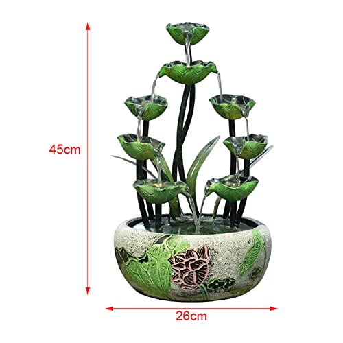 Fuente de mesa de relajación zen que reduce el estrés con su cascada 3