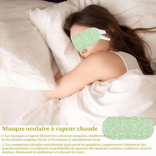 BYZESTY Masqu Yeux Vapeur Chauffant, 30 Pièces Sommeil Masque Auto-Chauffant Pour Fatigue Oculaire, Cernes et Détente – vue 4