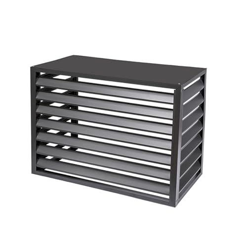 Cache climatiseur extérieur aluminium gris 4 faces protégeant votre unité de ventilation - 2