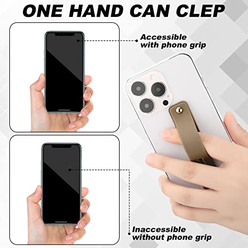 Image of Weewooday 6 Pieces Phone Grip Holder Cell Phone Grip Strap Telescopic Finger Strap Stand Universal Finger Kickstand for Most Smartphones(Blue, Pink, Coffee,Classic)