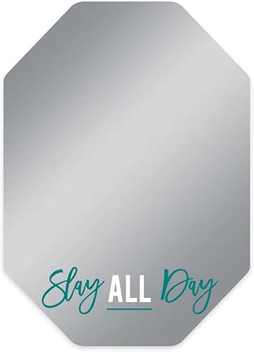 Canopy Street Slay - Espejo magnético para todo el día, 5 x 7 pulgadas, inastillable, octágono, inspirador, accesorio para casillero escolar,