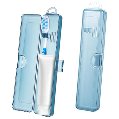 Classicseali Etui podróżne na szczoteczkę do zębów, 2 szt., Uchwyt podróżny na szczoteczkę do zębów 20 x 4,6 x 2,8 cm, Przenośne plastikowe uchwyty podróżne na szczoteczki do zębów z bezpieczną