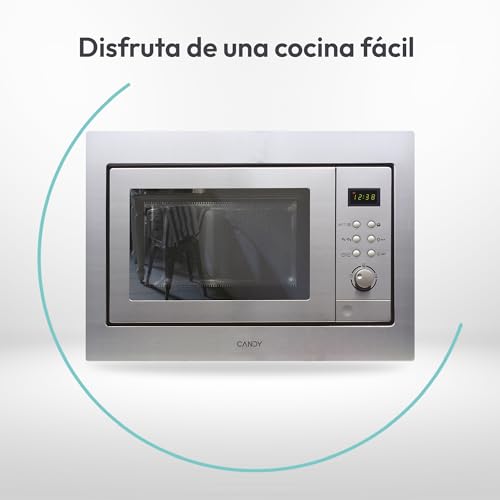 Miniatura 7 de Candy MIC201EX, Microondas integrable con grill, 20L, Digital, Con marco, 8 programas automáticos, Plato giratorio 24,5cm, Descongelación tiempo y peso, 800W/1000W, Acero inoxidable antihuellas