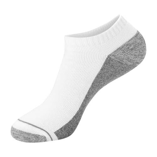 Image of Hanes Men's Max Cushion Low Cut Socks, 6, 8, and 12 Pair Pack, White and Black